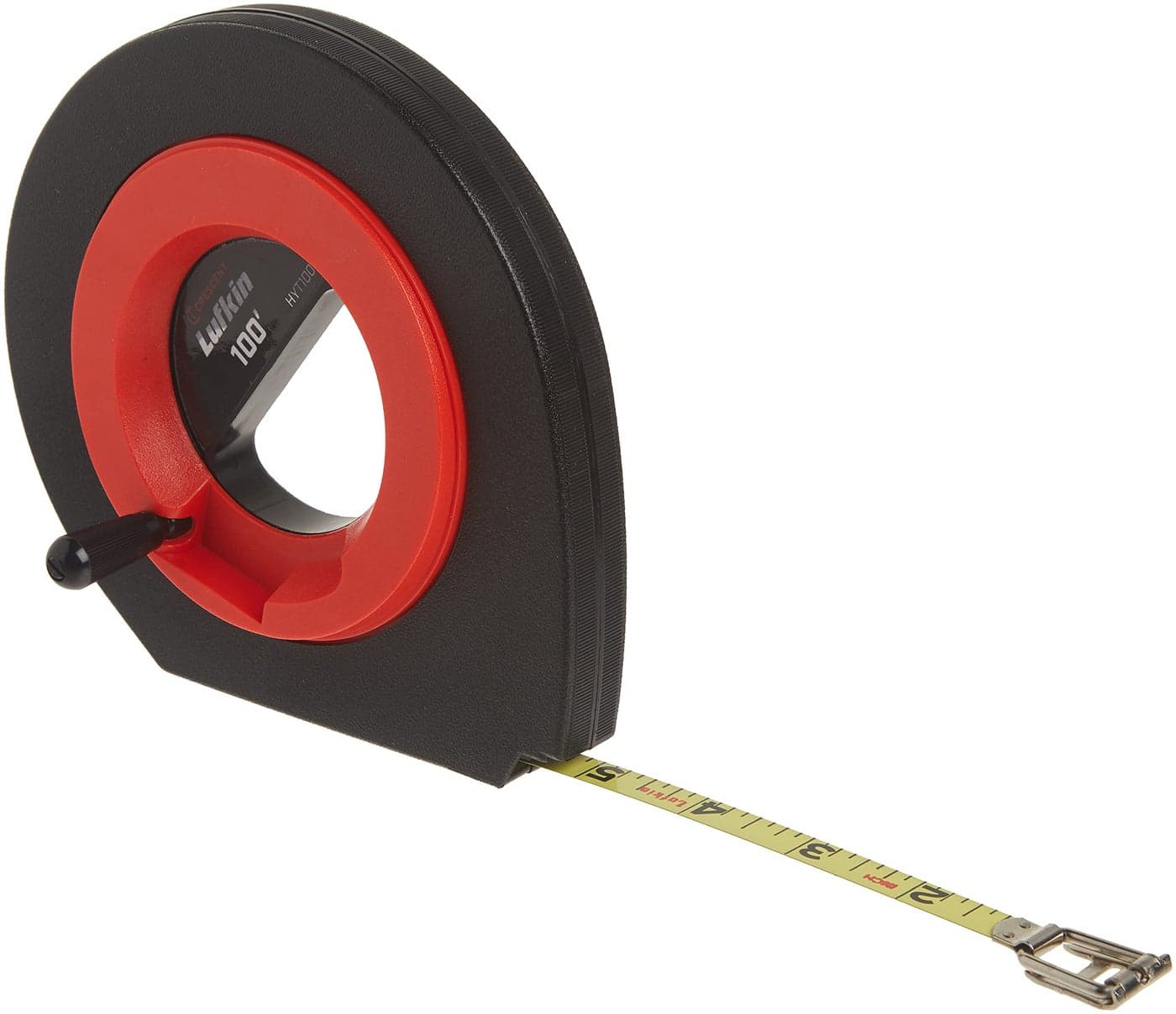 Crescent Lufkin 3/8" x 100' Hi-Viz® Orange Speedwinder® Yellow Clad Long Steel Tape Measure - HYT100
