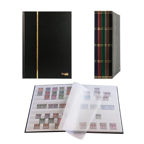 Prophila Stamp Album (New) 16 White Sides, Black Cover
