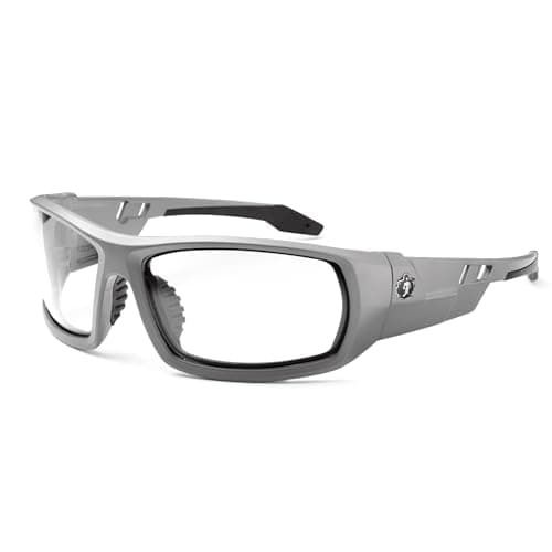 Ergodyne Skullerz Odin Anti-Fog Safety Glasses - Matte Gray Frame, Clear Lens