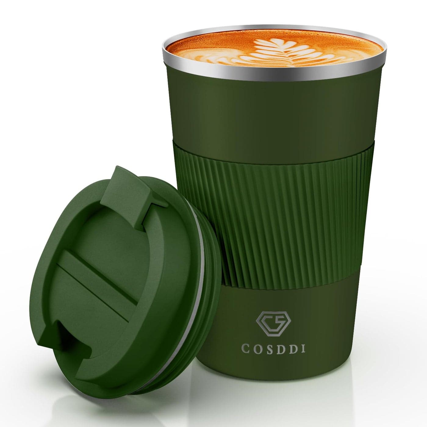 12 oz Stainless Steel Vacuum Insulated Tumbler Coffee Travel Mug Spill Proof with Lid Thermos Cup for Keep HotIce CoffeeTea and Beer 3rd Green