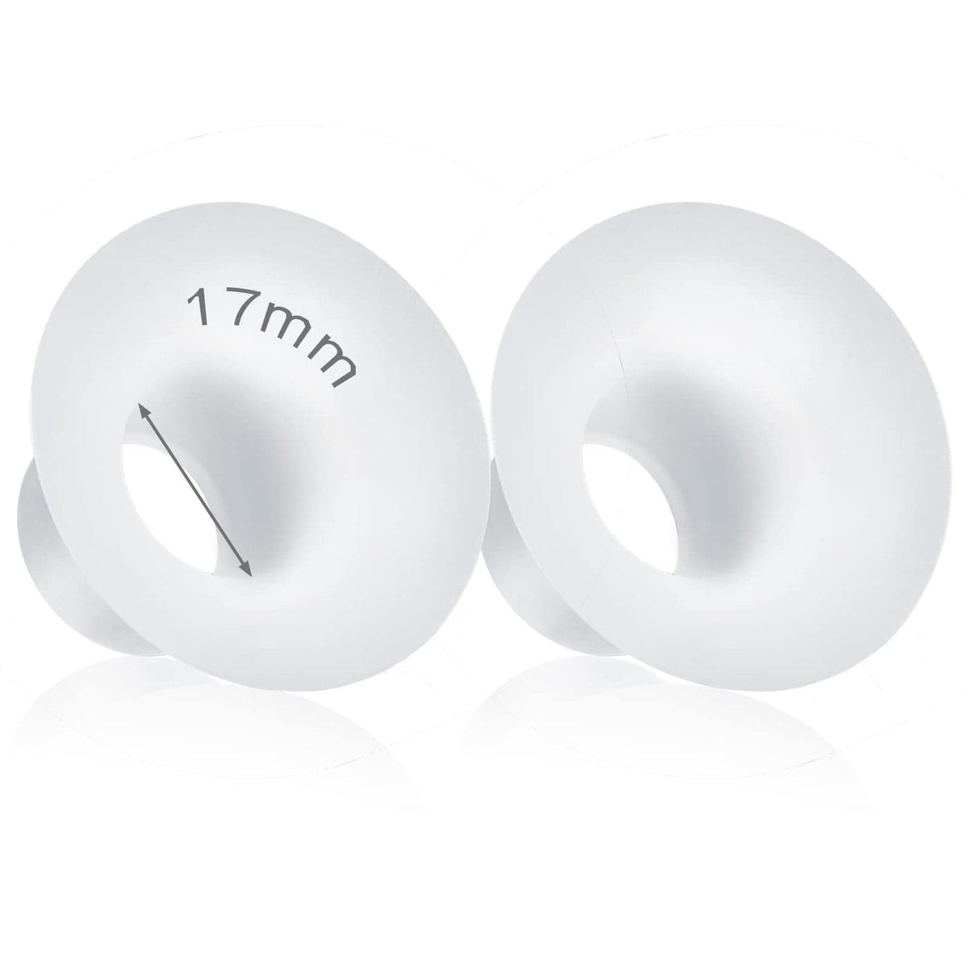 Durceler 17mm Silicone Flange Inserts Compatible with Medelafor Spectra S1 S2 Elvie S18 S21 Momcozy S9 S12 TSRETE 24mm Breast Pump Shields or Freemie 25mm Reduce Nipple Tunnel Down to 17mm