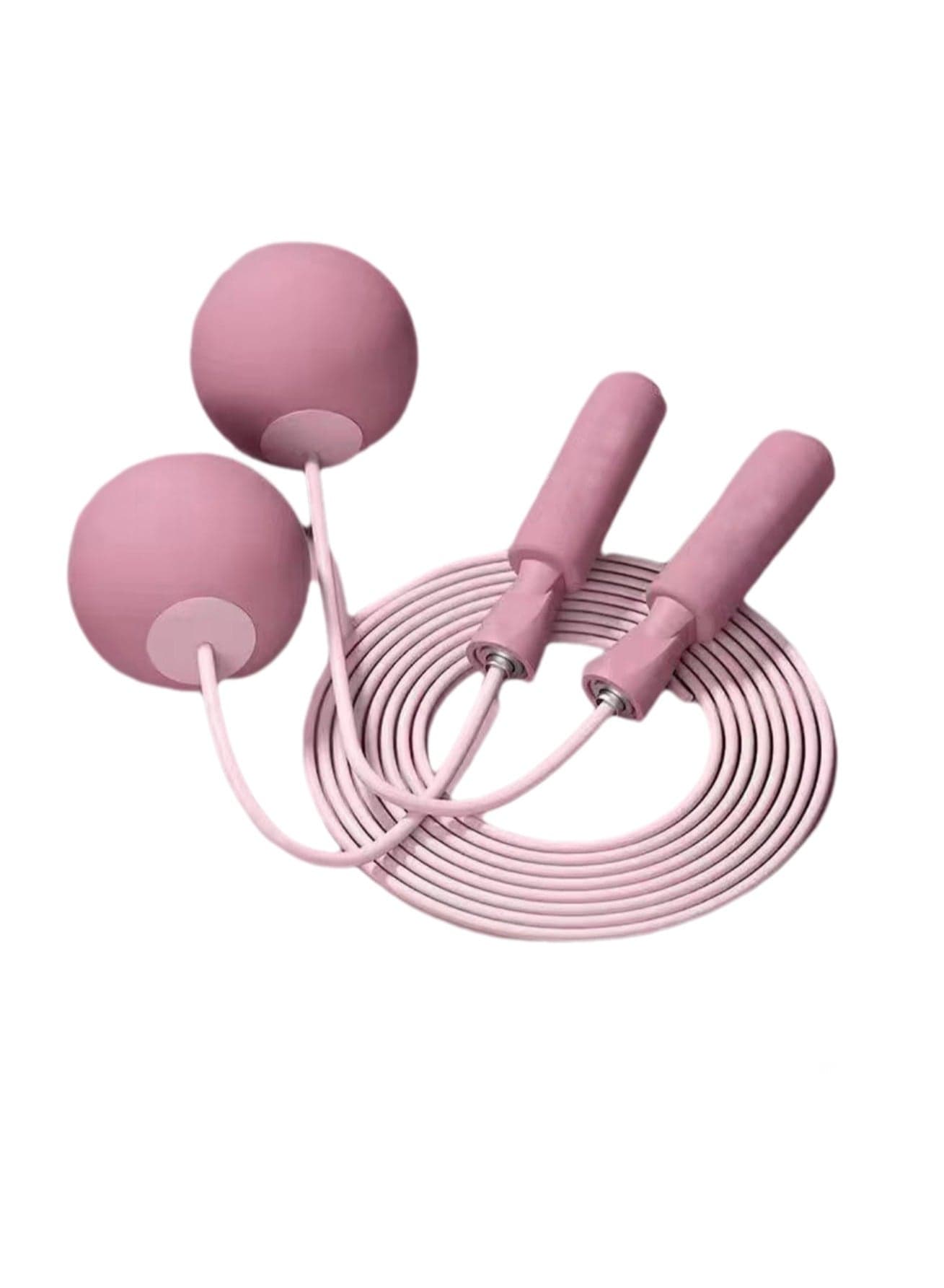 Cordless Skipping Rope Large Ball Adult Dual-Purpose Skipping Rope Sports Supplies Home Cordless Sports Weighted Skipping Rope - Cherry Blossom Pink