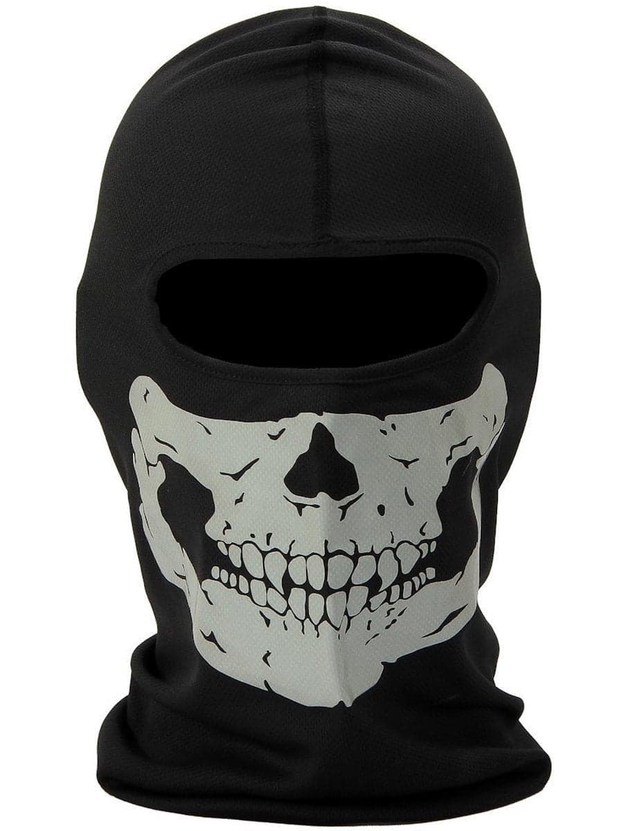 Aikuer Black Balaclava Ghosts Skull Full Face Mask, Carnival Masks Tactical Balaclava Hood for Men Women Youth Halloween Cosplay Outdoor Sport Cycling Hiking Skiing