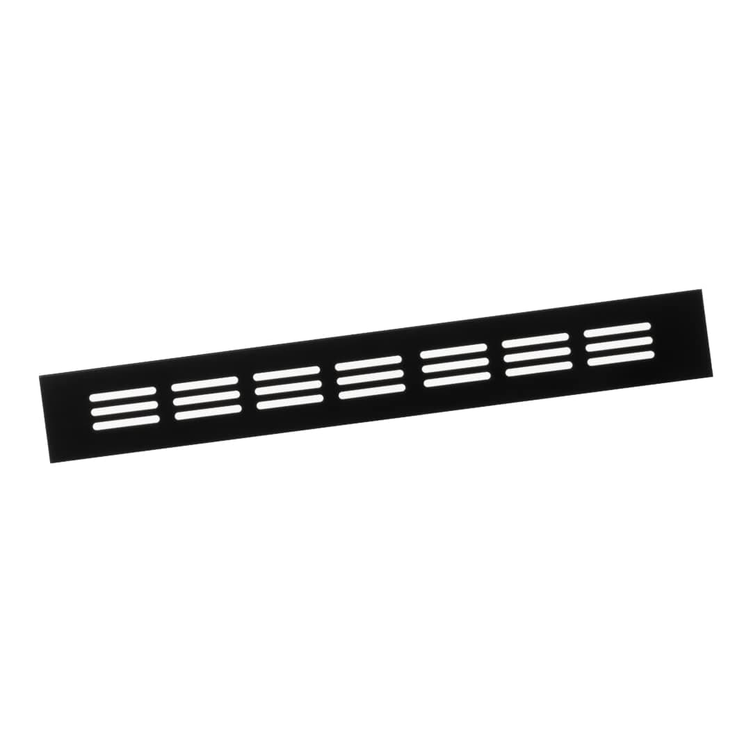 EUROPLAST 2x12 Outside Dimensions Toe Kick Vent Cover Aluminum Louvered Ventilation Grille Air Vent Bronze Almost Black