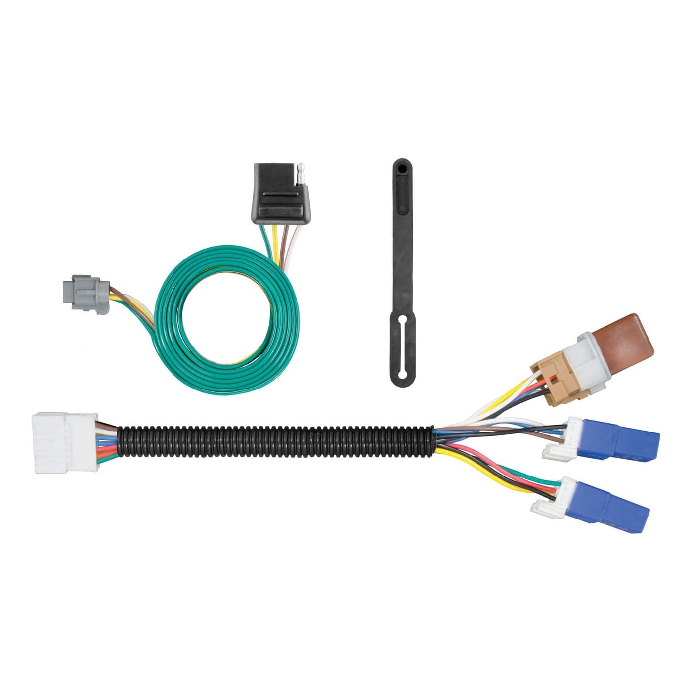 CURT 56225 VehicleSide Custom 4Pin Trailer Wiring Harness Fits Select Nissan Frontier Pathfinder Xterra Suzuki Equator