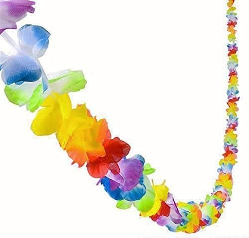GIFTEXPRESS 72 ft Plastic Flower Lei GarlandHawaiian Floral BorderLuau Party Flower GarlandHawaiian Party GarlandLuau Party Decoration