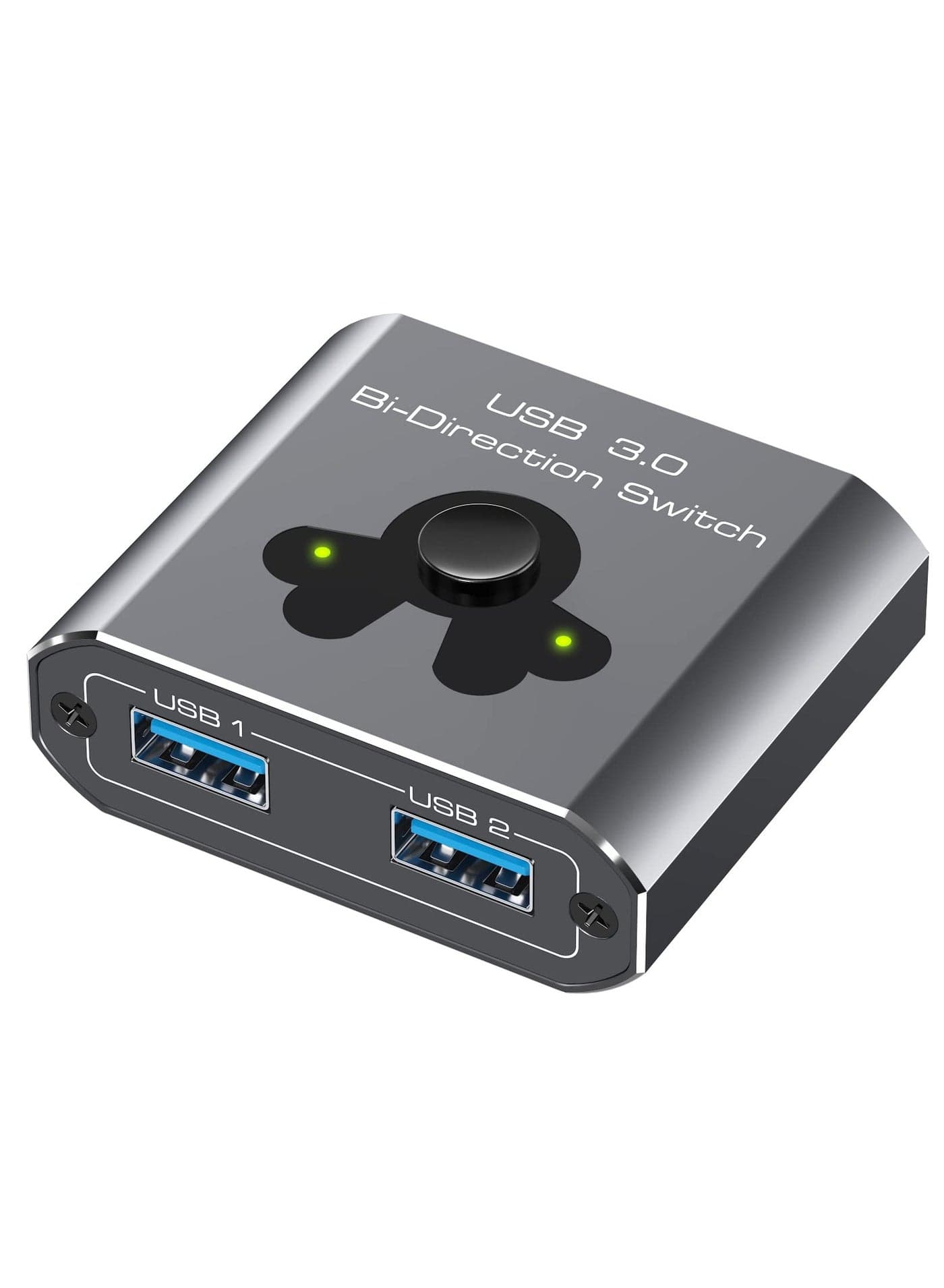 USB 3.0 Bi-Directional Switcher: 2 in 1 Out, 1 in 2 Out, High-Speed 5Gbps, Share 1 USB Device between 2 Computers