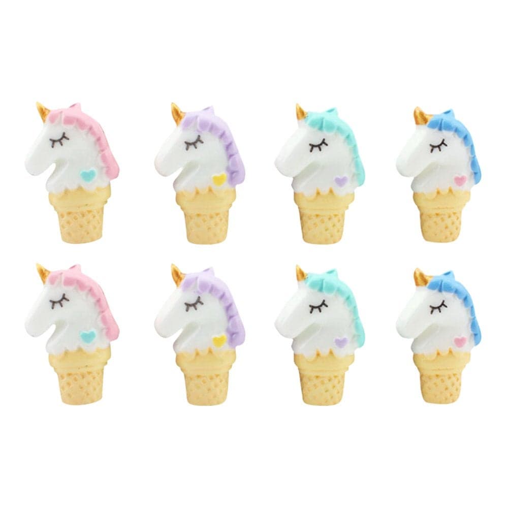Ornerx Cute Ice Cream Horse Push Pins Decorative Thumbtacks 8 Count