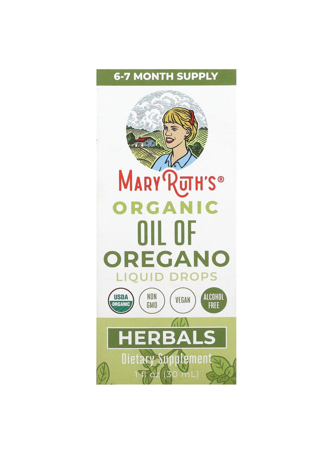 Organic Oil of Oregano Liquid Drops, 1 fl oz (30 ml)