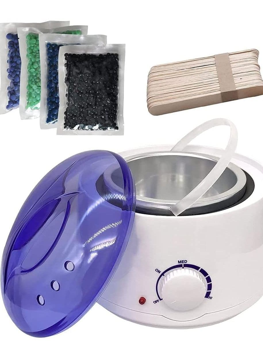 ORiTi Waxing Kits Professional Full Kit, Wax Heater Kit Inculding Wax Warmer, 4 * 25g Hard Wax Beans and 30 Pcs Wax Spatulas