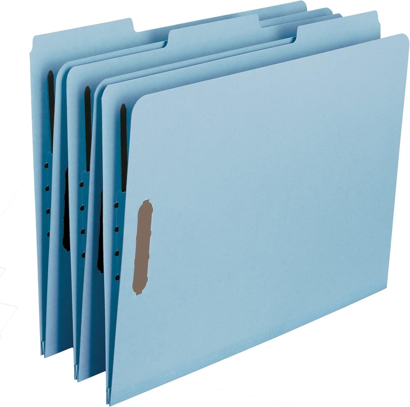 Smead 100 Recycled Pressboard Fastener File Folder 2 Fasteners 13Cut Tab 2 Expansion Legal Size Blue 25 per Box 20001