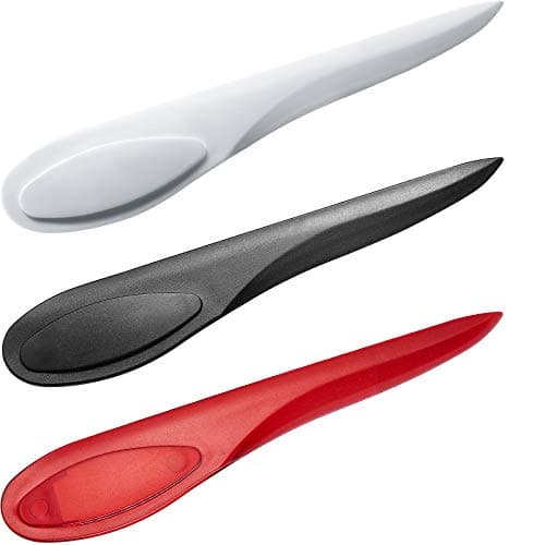 Outus 3 Pcs Point Turner Seam Creaser Tool for Sewing Quilting Pressing Seams and Marking Fabric Plastic Point Turner with Seam Creasing Edge for Dressmaking Tailoring CraftingWhite Black and Red