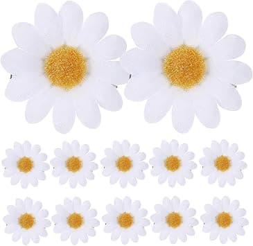 minkissy 12pcs Daisy Hair Clips Mini Hair Clips Sunflower Hairclips Little Daisy Hair Claw Clips Daisy Hair Accessories for Women Girls
