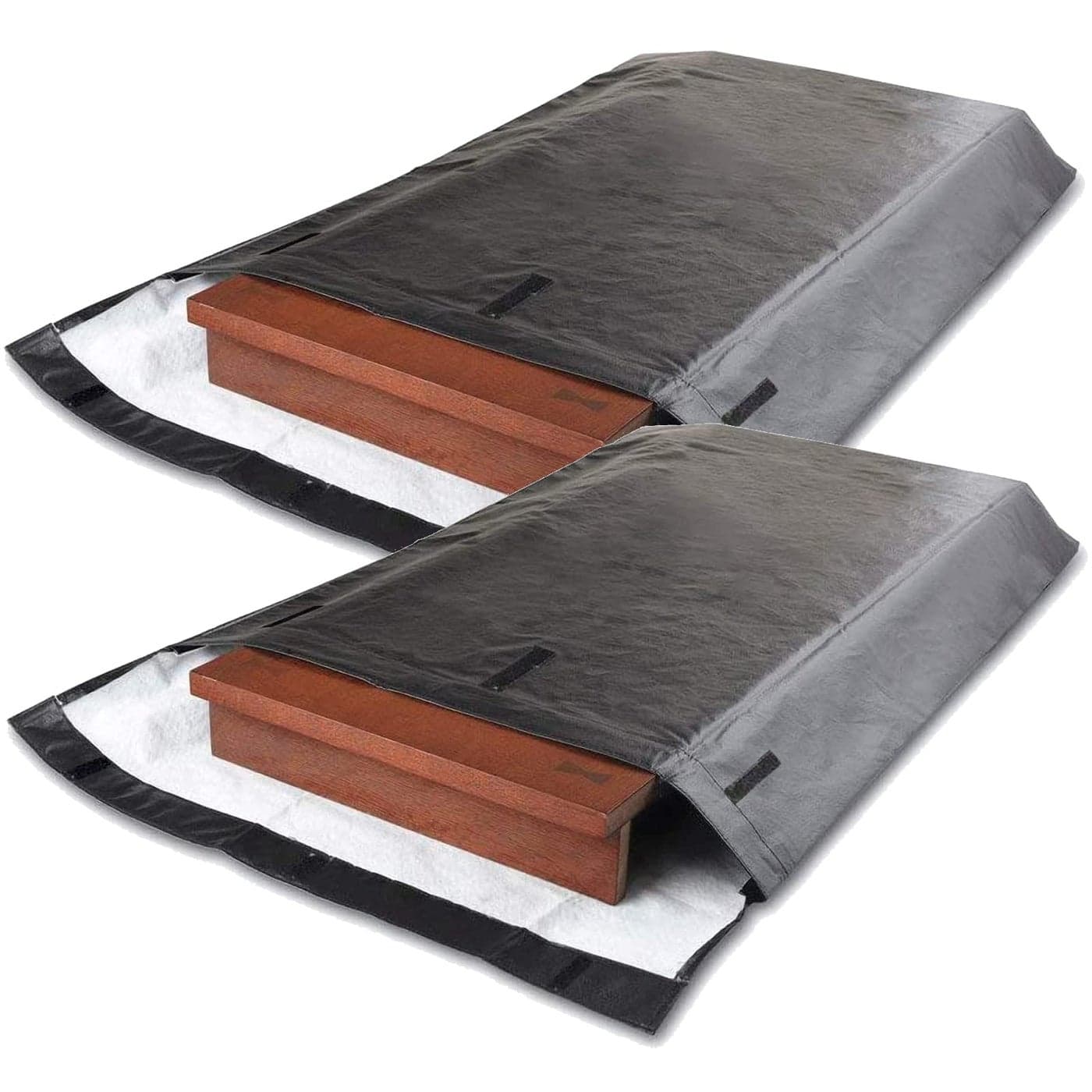 ROSROSE Table Leaf Storage Bag Padded 2 Pack 2024 Upgraded Heavy Duty Dining Table Leaf Bag Extra Thick Flannel Backing Table Leaf Cover Protector Water Resistant BlackPls Check Size Chart