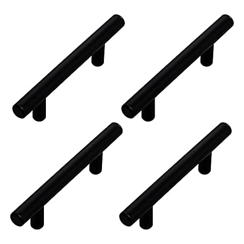 Atlantic Cabinet Pull Handle Black Coated, Total Length 8 inch, Hole-to-Hole 160 mm, Pack of 4