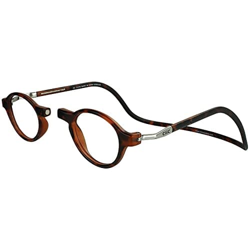 Clic Magnetic Reading Glasses for Men or Women, Computer Readers, Classic (S-M, Matte Tortoise, 2.00 Magnification)