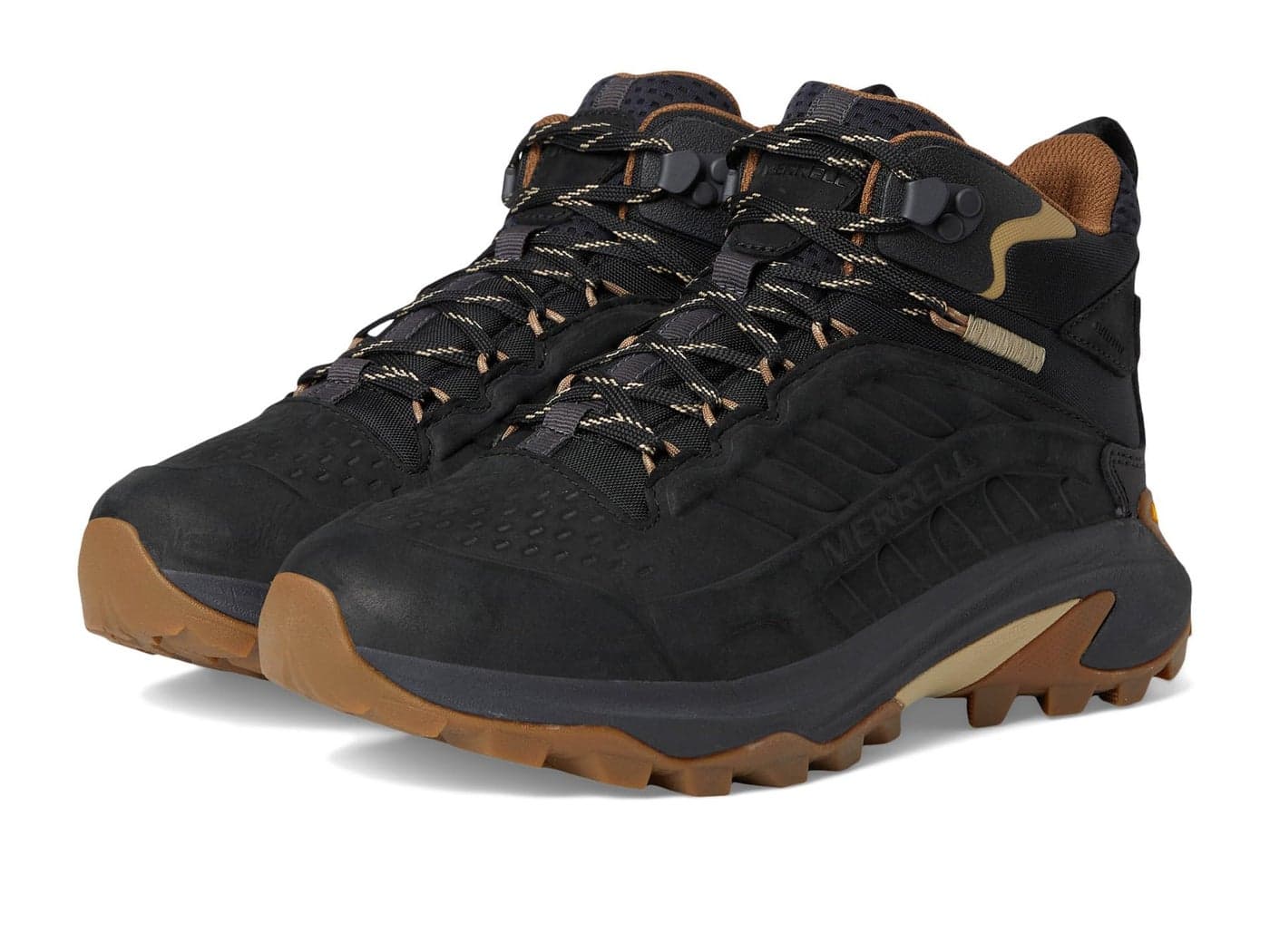 Merrell Mens Moab Speed 2 Leather Mid Waterproof Hiking Shoe Black 11