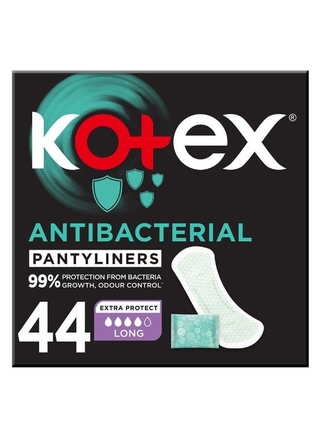 Antibacterial Daily Panty Liners For 99% Protection from Bacteria, Long Size, Pack of 44's