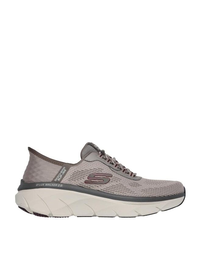 Skechers Men's D'Lux Walker Rezinate Hands Free Slip-in Sneaker,Taupe,7.5