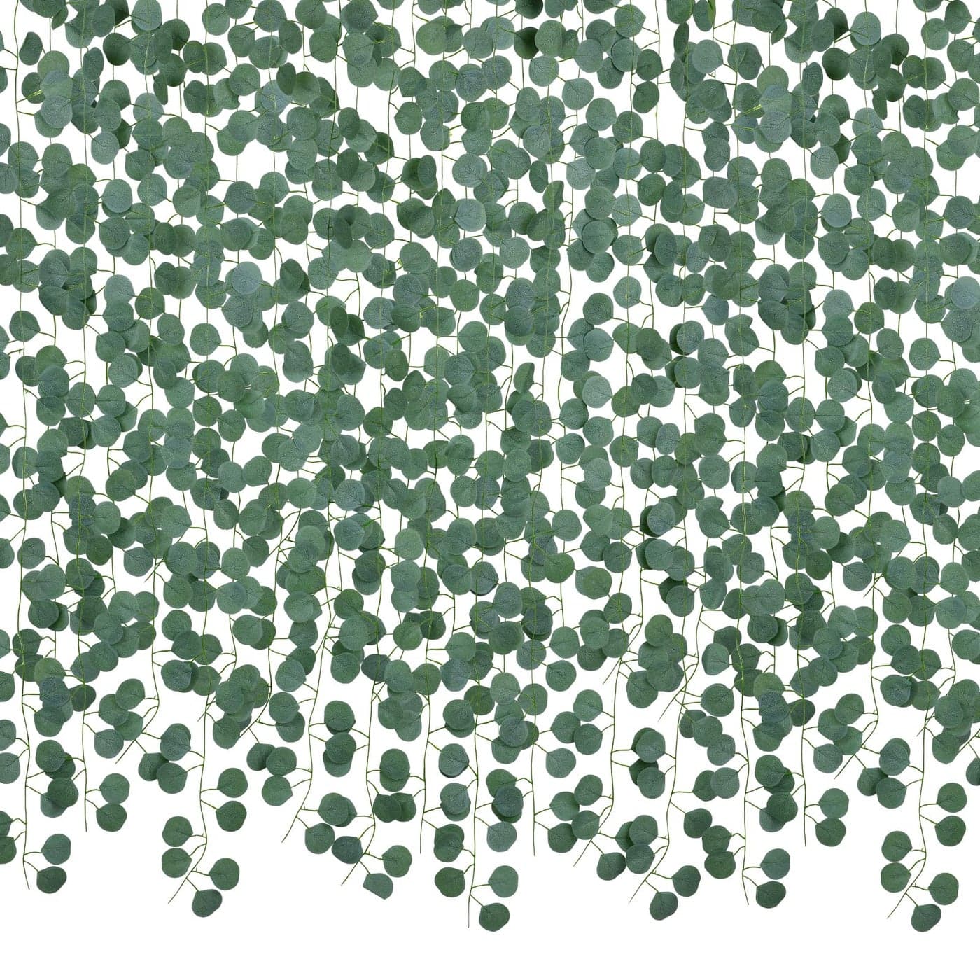 DearHouse 86 Feet 12 Strands Artificial Eucalyptus Leaf Plants Vine Hanging Eucalyptus Garland for Home Kitchen Office Wedding Wall Decor