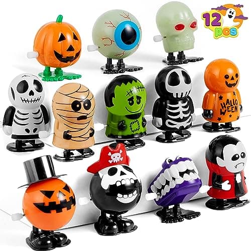 JOYIN 12 PCS Halloween Wind Up Toys for Kids Gifts Wind Up Toys Bulk for Halloween Party Favors Goodie Bag Fillers Student School Classroom Favors Carnival Game Prizes