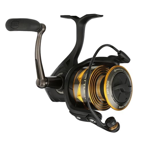 Penn Battle IV Size 2000 Spinning Fishing Reel Full Metal Body and Sideplate CNC Gear Technology Hydro Armor Seals Critical Area from Water Intrusion HT100 Drag System