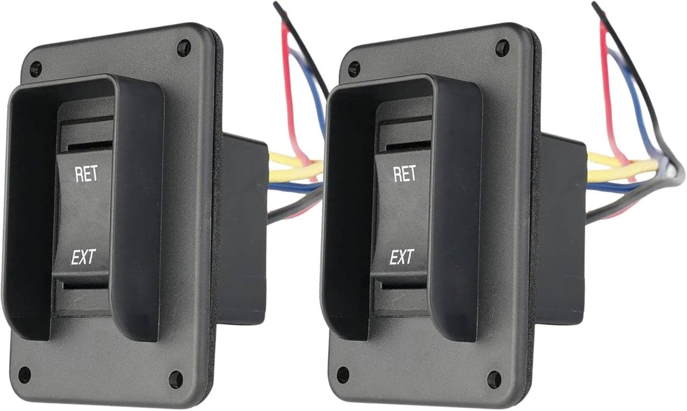 SEAFLO Stabilizer Jack Switch Power Rocker Switch - 30 Amps, 12V/24V, Extend-Retract, Waterproof (2-Pack)