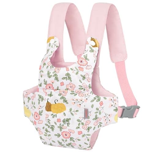 GAGAKU Baby Doll Carrier for Toddlers Toy Baby Carrier Baby Doll Accessories Toy Carrier Backpack Stuff Reborn Baby Carrier Bassinet for Girls Pink Pumpkin Plum