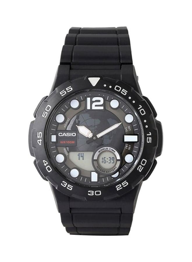 Men Resin Analog & Digital Wrist Watch AEQ-100W-1AVDF - 48 mm - Black