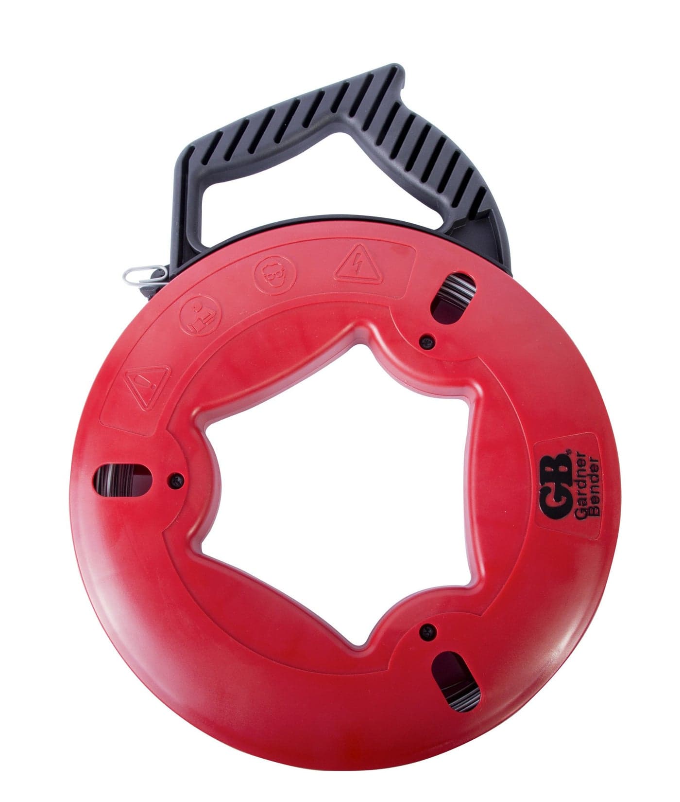 Gardner Bender FTS-125R Fish Tape, Plated Carbon Steel, UpperHand with Rubber Grip, 125 ft. , Red
