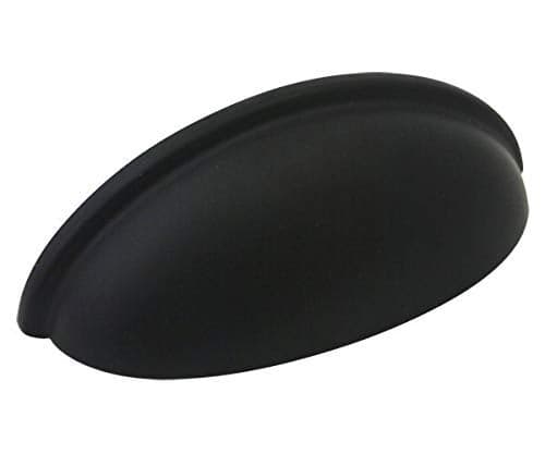 Cosmas 10 Pack 783FB Flat Black Cabinet Hardware Bin Cup Drawer Cup Pull 3 76mm Hole Centers