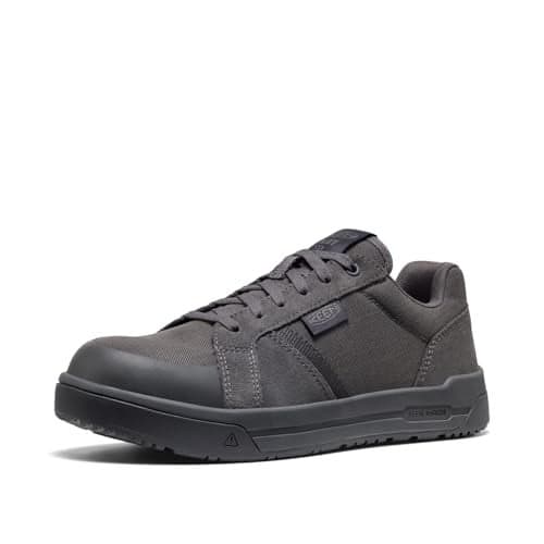 KEEN Utility Men's Kenton Low Height Composite Toe ESD Breathable Work Sneakers, Magnet/Steel Grey, 13 D