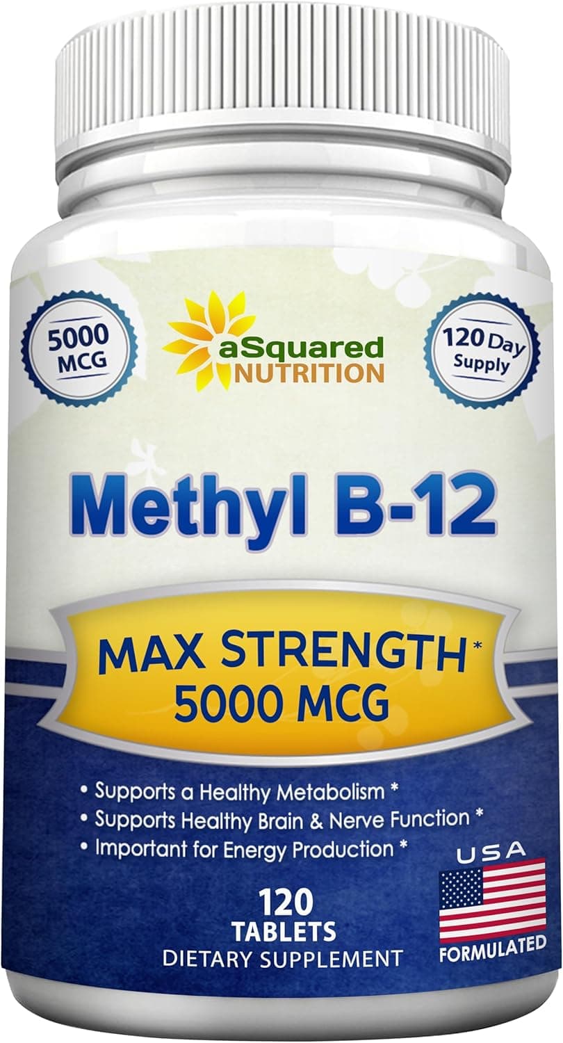 Methyl B-12 Max Strength 5000 MCG Tablets for Adults