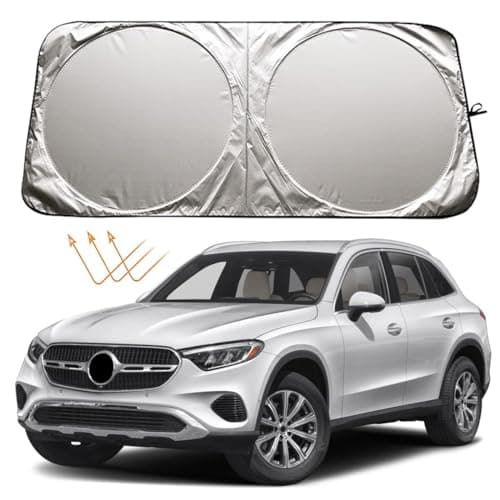 XHRING Windshield Sun Shade for Mercedes Benz GLC GLC 300 GLC300 GLE GL ML CLS SL S S56 Class Accessories, Car Front Window Sunshade Sun Visor Shield for Mercedes Benz EQE SUV Accessories