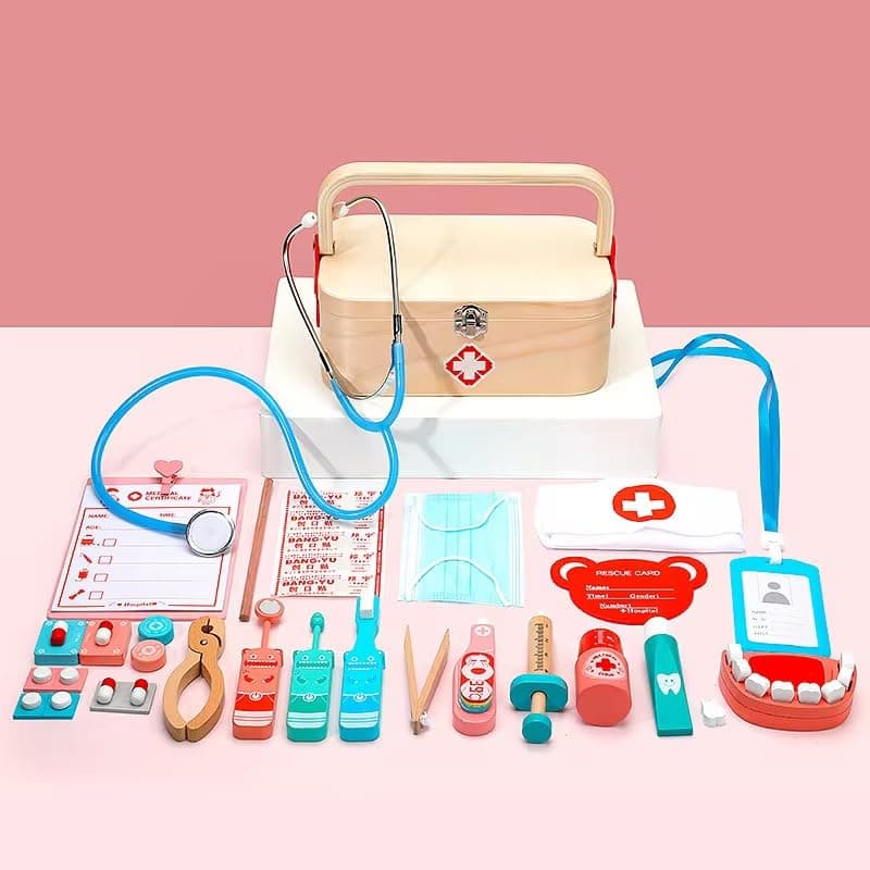 TOYARTSY Kids Pretend Play Doctor Set with Storage Bag – Complete Medical Tool Kit & Dentist Playset for Interactive Role Play – Fun & Educational Medical Toys for Children Ages 3+ Years, Dr playset