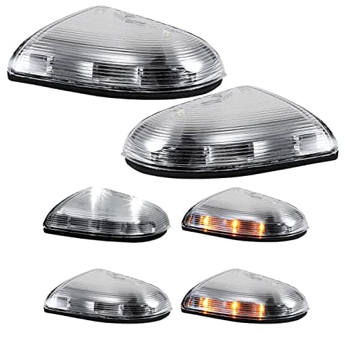 LOIYLLEN Left & Right Passenger and Driver Side Mirror Turn Signal Light Replacement for Dodge Ram 1500 2500 2009 2010 2011 2012 2013 2014 2015 2016 2017 2018 - Clear Lamp 68064948AA 68064949AA