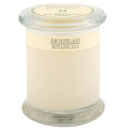 Archipelago Botanicals Luna Glass Jar Candle, Lemon Verbena, Lavender and Thyme Scent, Lead-Free Candle Wicks, Burns Approx. 60 Hours (8.6 oz)
