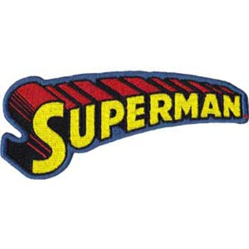 C&D Visionary Application Superman Text Logo Patch