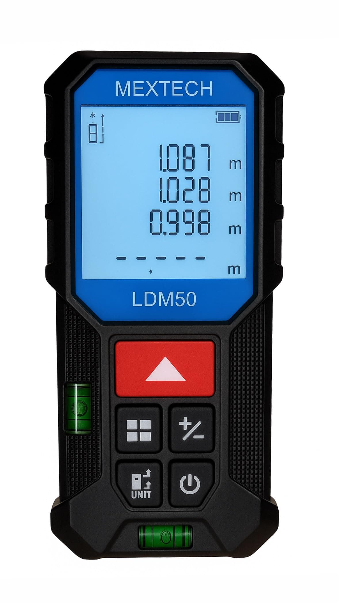 Mextech LDM50 Laser Distance Meter 50m Digital Measuring Tool, ±2mm Accuracy, Area & Volume Measurement, Min/Max Tracking, Pythagoras Function, 1 Year Warranty