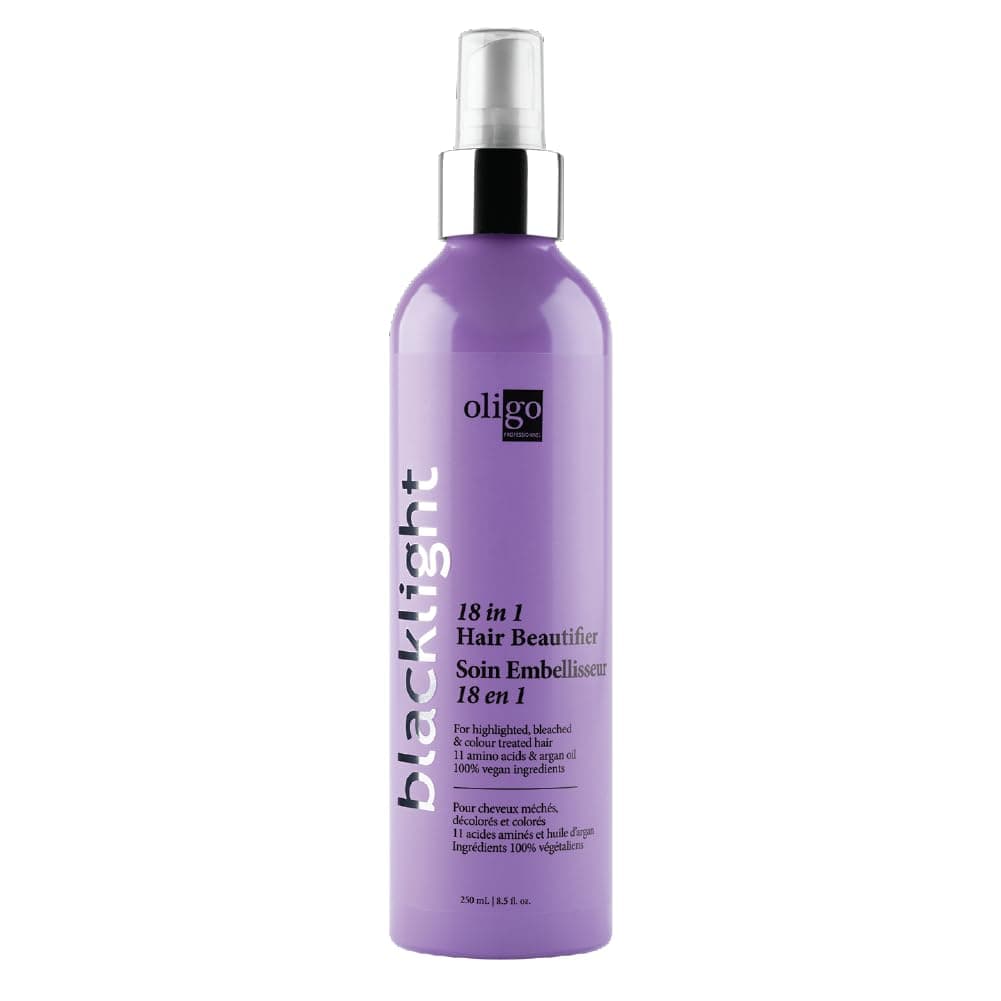 Oligo Professionnel Blacklight 18in1 Hair Beautifier for blondes Vegan Paraben free Anti Frizz Heat Protectant Leavein Conditioner Argan Oil Detangling Hydrating Spray 85oz