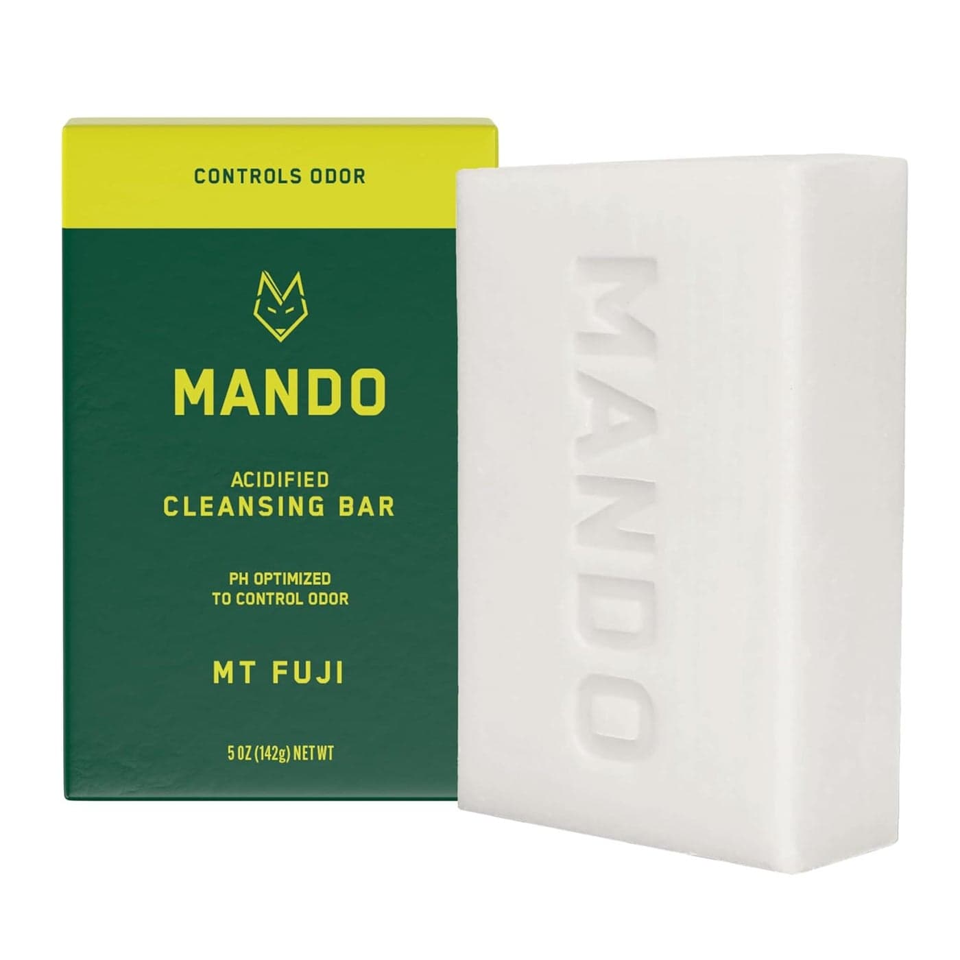 Mando Acidified Cleansing Bar 24Hour Odor Control Removes Odor Better than Soap Moisturizing Formula SLS Free Paraben Free Safe For Sensitive Skin Mt Fuji