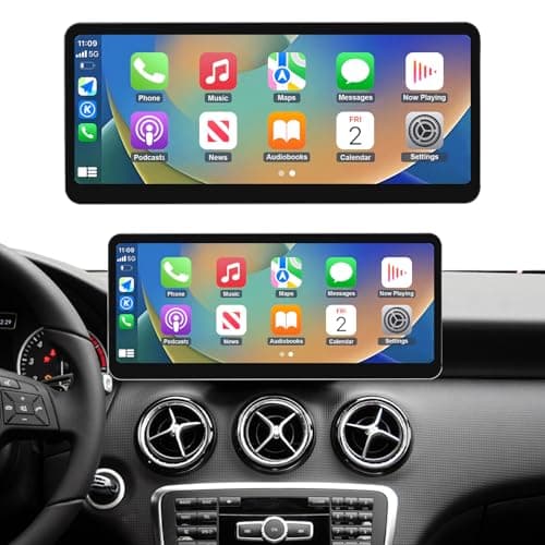 NINETOM 2026 Upgraded 123 UltraNarrow Touchscreen Wireless CarPlay Android Auto Receiver Compatible with MercedesBenz GLACLAAG Class C117X117X156 20132015 for NTG 4547 System