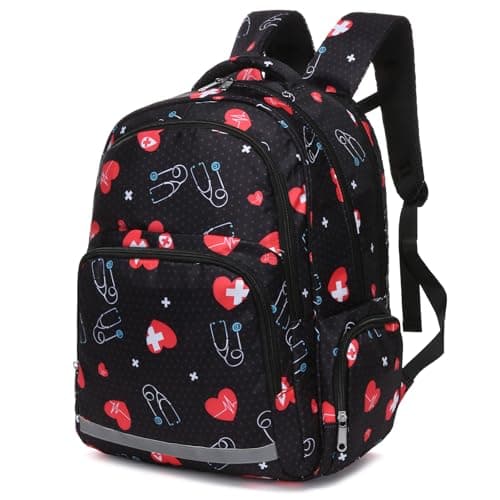 Gatycallaty Nurse Backpack for Women Girls Laptop Work Bag College Nursing Assitant Cna Cma Home Health Hospital Commuter Essentials Gift (heart)