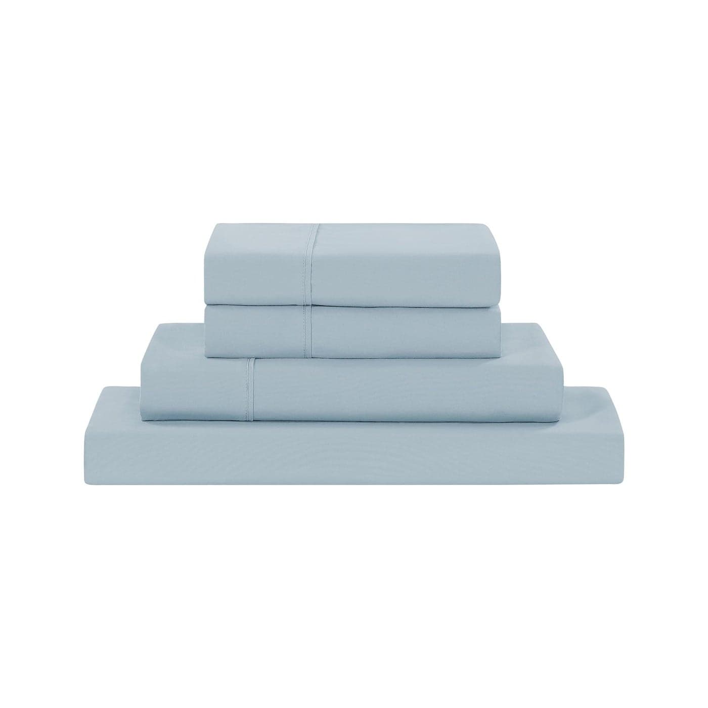 Modern Threads Soft Microfiber Solid Sheets Luxurious Microfiber Bed Sheets Includes Flat Sheet Fitted Sheet with Deep Pockets Pillowcases Blue Mist Full