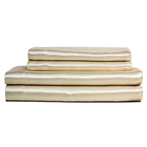 Baltic Linen Satin Luxury Sheet Set Full Ivory 4-Piece Set