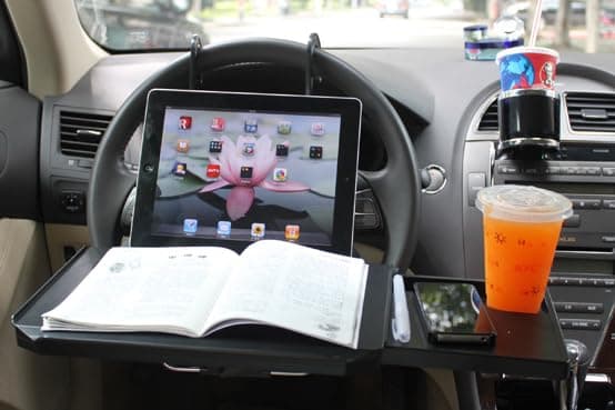 Crobat Mobile phone holder car steering wheel mini table car table for back seat car table steering wheel eat desk work