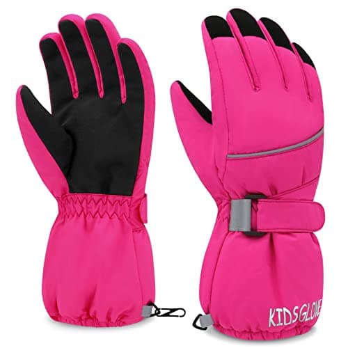 Girls Snow Gloves for Girls Winter Gloves Girls Waterproof Gloves Kids Gloves Girls Gloves 10-12 Years Girls Ski Gloves