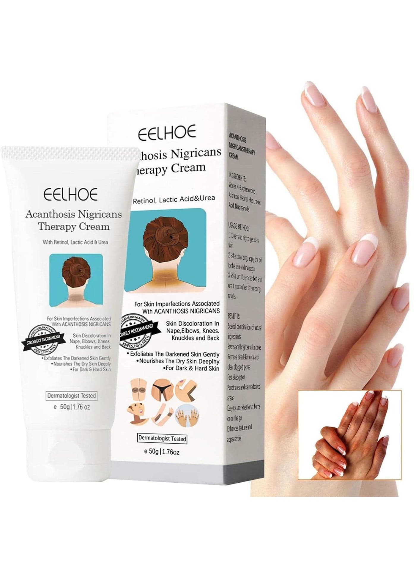 Lightening Cream For Dark Spots | Acanthosis Nigricans Dark Skin Nourishing Cream - 1.76oz Soft Brightening Cream White Cream, Hydrating Cream for Joint Elbow Ffxs