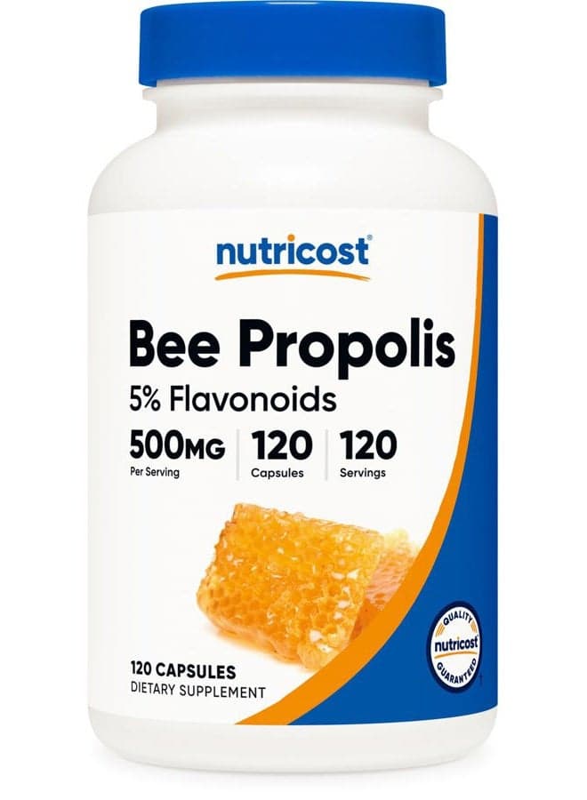 Bee Propolis Supplement w/ 5% Flavonoids (500mg / 120 Capsules)