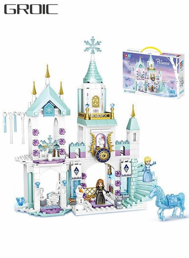 Princess Castle Block Set,Castle Model,360 Pieces of Girls Palace House Castle Block Toys,Puzzle Building Set, STEM Building Toys,DIY Miniature Block Toys